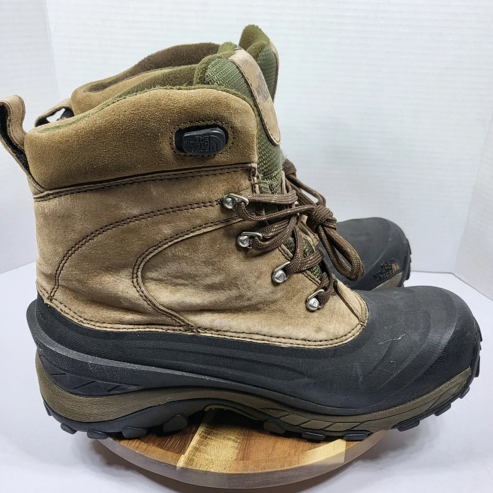 The North Face Chilkat II Men Winter Boots Sz 12 Waterproof 200g Insulated Brown